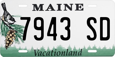 ME license plate 7943SD