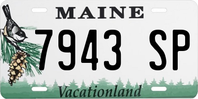 ME license plate 7943SP