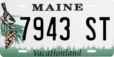ME license plate 7943ST