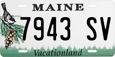ME license plate 7943SV