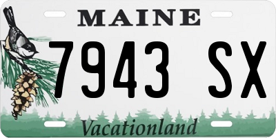 ME license plate 7943SX