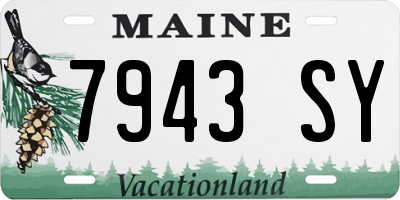 ME license plate 7943SY