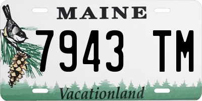 ME license plate 7943TM