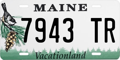 ME license plate 7943TR