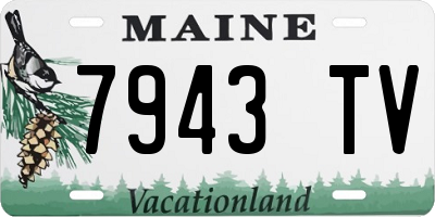 ME license plate 7943TV