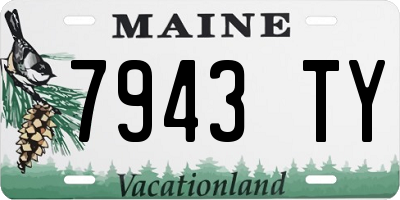 ME license plate 7943TY