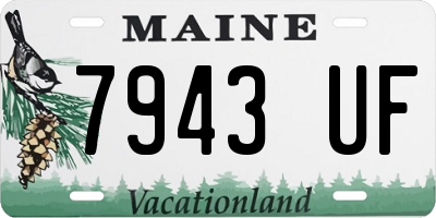 ME license plate 7943UF