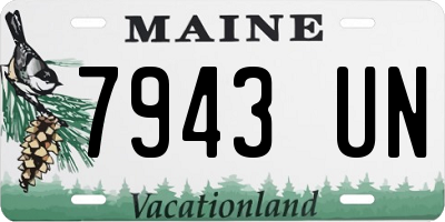 ME license plate 7943UN