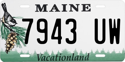 ME license plate 7943UW