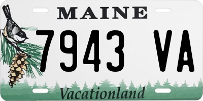 ME license plate 7943VA