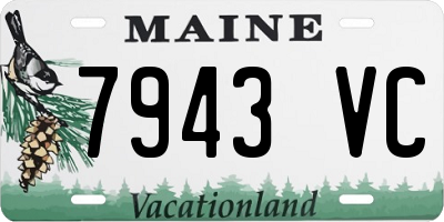 ME license plate 7943VC