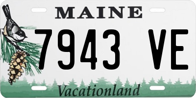 ME license plate 7943VE