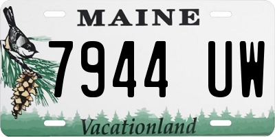 ME license plate 7944UW