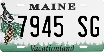 ME license plate 7945SG