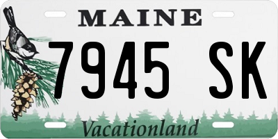 ME license plate 7945SK
