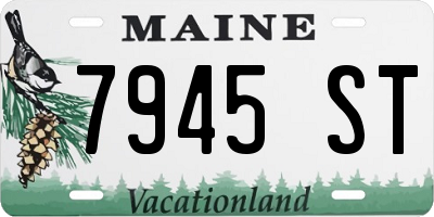 ME license plate 7945ST