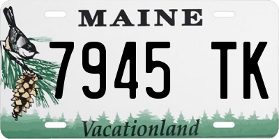 ME license plate 7945TK
