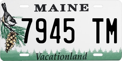 ME license plate 7945TM