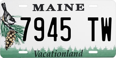 ME license plate 7945TW