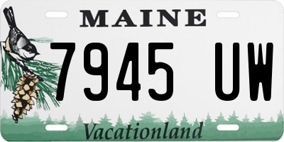 ME license plate 7945UW