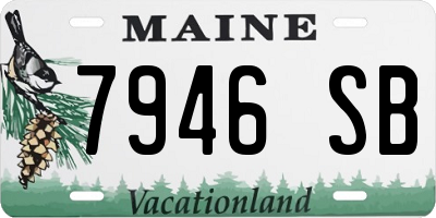 ME license plate 7946SB