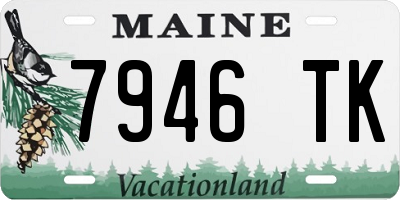 ME license plate 7946TK
