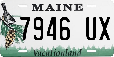 ME license plate 7946UX
