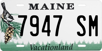 ME license plate 7947SM