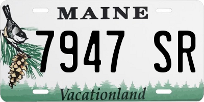 ME license plate 7947SR