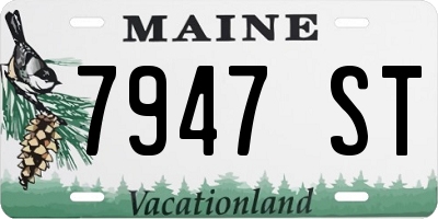 ME license plate 7947ST