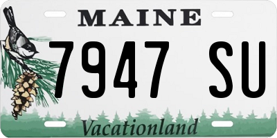 ME license plate 7947SU