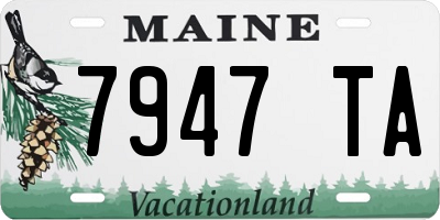 ME license plate 7947TA