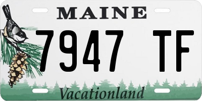 ME license plate 7947TF