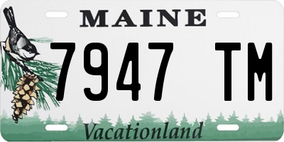 ME license plate 7947TM