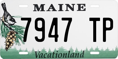 ME license plate 7947TP