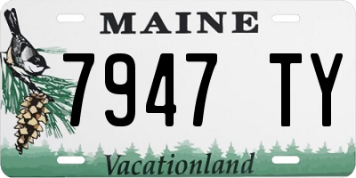 ME license plate 7947TY