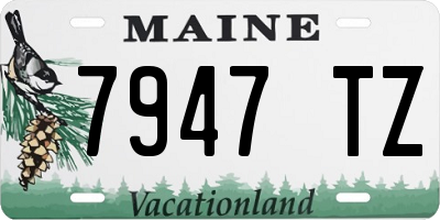ME license plate 7947TZ