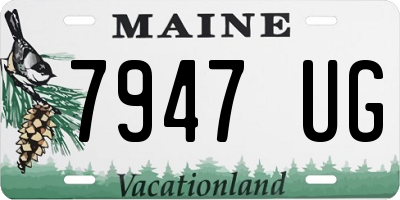 ME license plate 7947UG