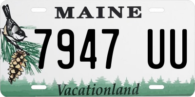 ME license plate 7947UU