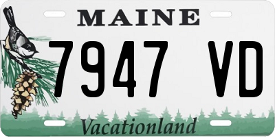 ME license plate 7947VD