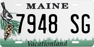 ME license plate 7948SG