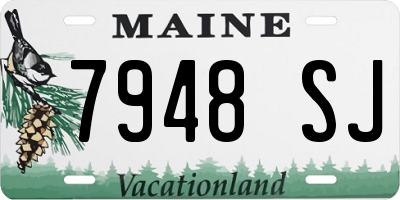 ME license plate 7948SJ