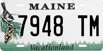 ME license plate 7948TM