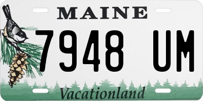 ME license plate 7948UM