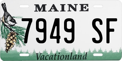 ME license plate 7949SF