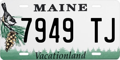 ME license plate 7949TJ