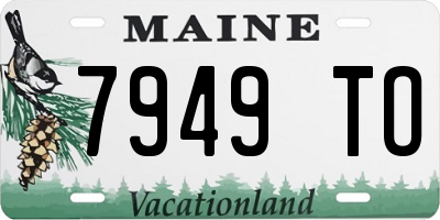 ME license plate 7949TO