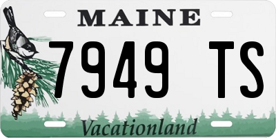 ME license plate 7949TS