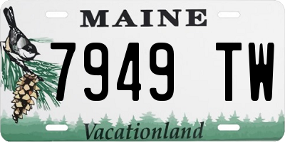 ME license plate 7949TW