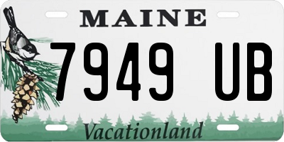 ME license plate 7949UB